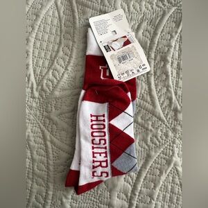 Indiana Hoosiers Argyle NCAA Crew Socks NWT